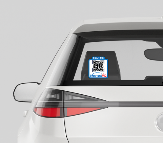 KonnectMD Vinyl Car Decal w/ QR Code